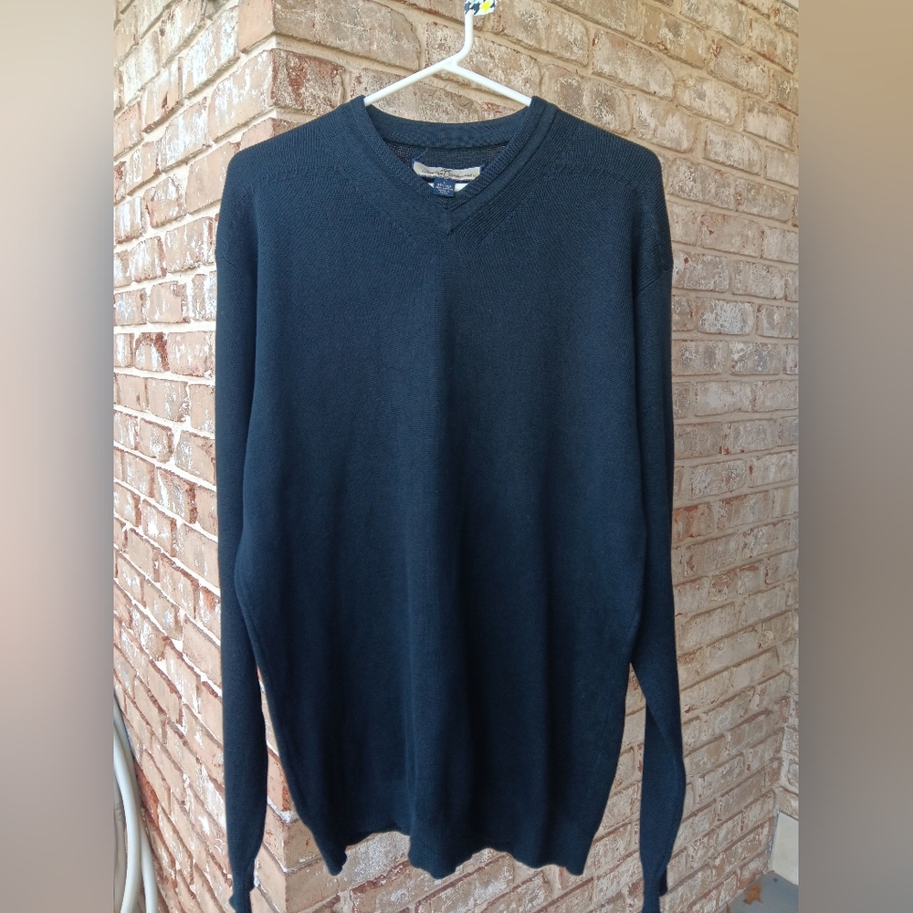 Tommy Bahama Black Silk & Cotton Blend Sweater